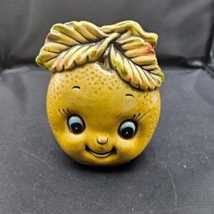 Adorable VINTAGE ENESCO Anthropomorphic Yellow Apple napkin holder